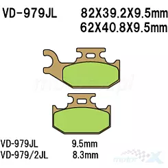 Klocki hamulcowe Vesrah Organic VD-979/2