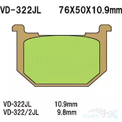 Klocki hamulcowe Vesrah Sintered Metal VD-322/2JL