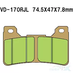 Klocki hamulcowe Vesrah Organic VD-170RJL