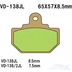 Klocki hamulcowe Vesrah Sintered Metal VD-138/2JL