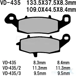Klocki hamulcowe Vesrah Organic VD-435/3