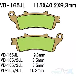 Klocki hamulcowe Vesrah Sintered Metal VD-165/4JL