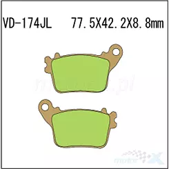 Klocki hamulcowe Vesrah Sintered Metal VD-174JL