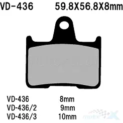 Klocki hamulcowe Vesrah Organic VD-436/2