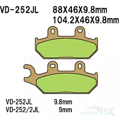Klocki hamulcowe Vesrah Sintered Metal VD-252/2JL