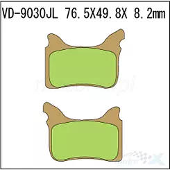 Klocki hamulcowe Vesrah Sintered Metal VD-9030JL