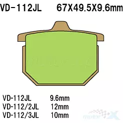 Klocki hamulcowe Vesrah Sintered Metal VD-112/2JL