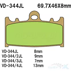 Klocki hamulcowe Vesrah Sintered Metal VD-344/2JL