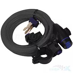 Blokada antykradzieżowa linka 12mm, 180cm, Oxford Cable Lock Smoke