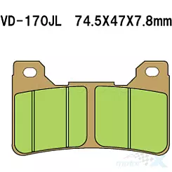Klocki hamulcowe Vesrah Sintered Metal VD-170JL