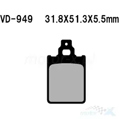 Klocki hamulcowe Vesrah Organic VD-949