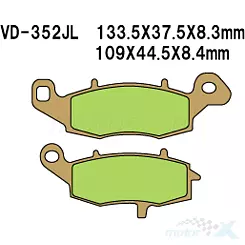 Klocki hamulcowe Vesrah Sintered Metal VD-352JL