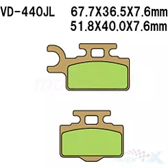 Klocki hamulcowe Vesrah  VD-440JL