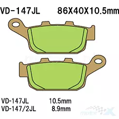 Klocki hamulcowe Vesrah Sintered Metal VD-147JL