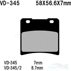Klocki hamulcowe Vesrah Organic VD-345