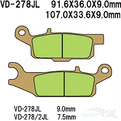 Klocki hamulcowe Vesrah Sintered Metal VD-278JL